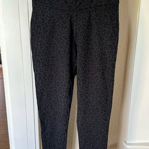 Yala brand leopard print pants. Black in color, size medium.